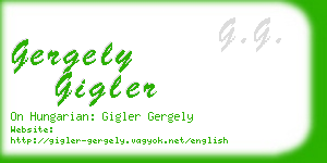 gergely gigler business card